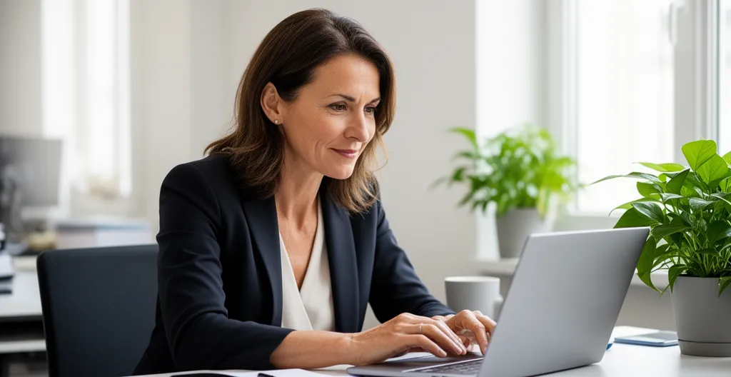 Responsable administrative consultant interface recommandé électronique sur laptop